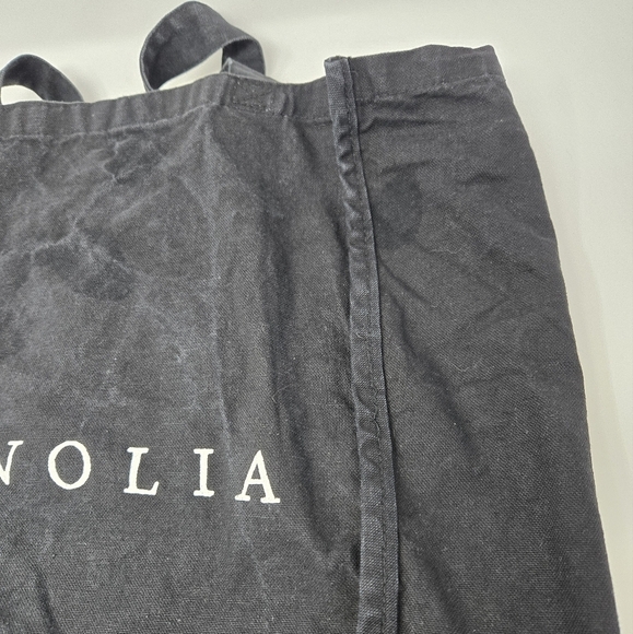 MAGNOLIA BLACK COTTON TOTE BAG WACO TEXAS HGTV SILOS TRAVEL VACATION WOMEN OS - Picture 10 of 15